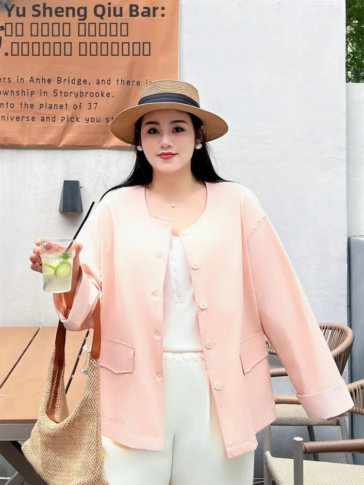 

Стильная тонкая верхняя одежда для защиты от солнца в горошек, большие размеры, модный женский топ с узором в горошек