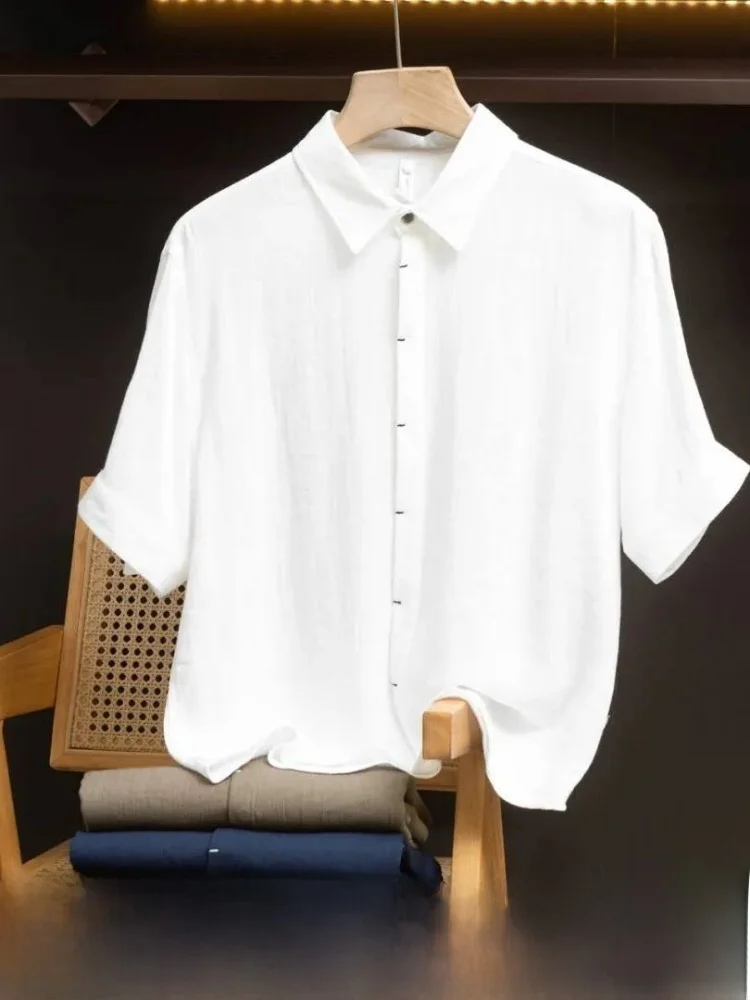 

Skin-friendly Comfortable Light Business Series Men's Casual Short Sleeve Shirt Breathable Summer Commuting Versatile Trendy