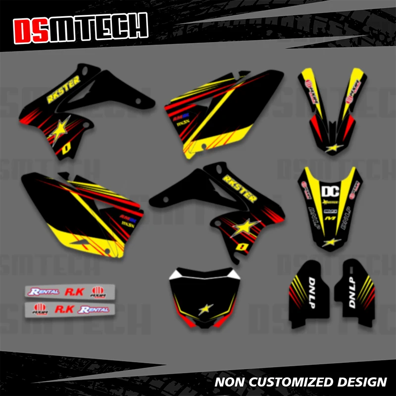 

Наклейки DSMTECH, наборы графических фонов для Suzuki RMZ250 2010 2011 2012 2013 2014 2015 2016 2017 2018