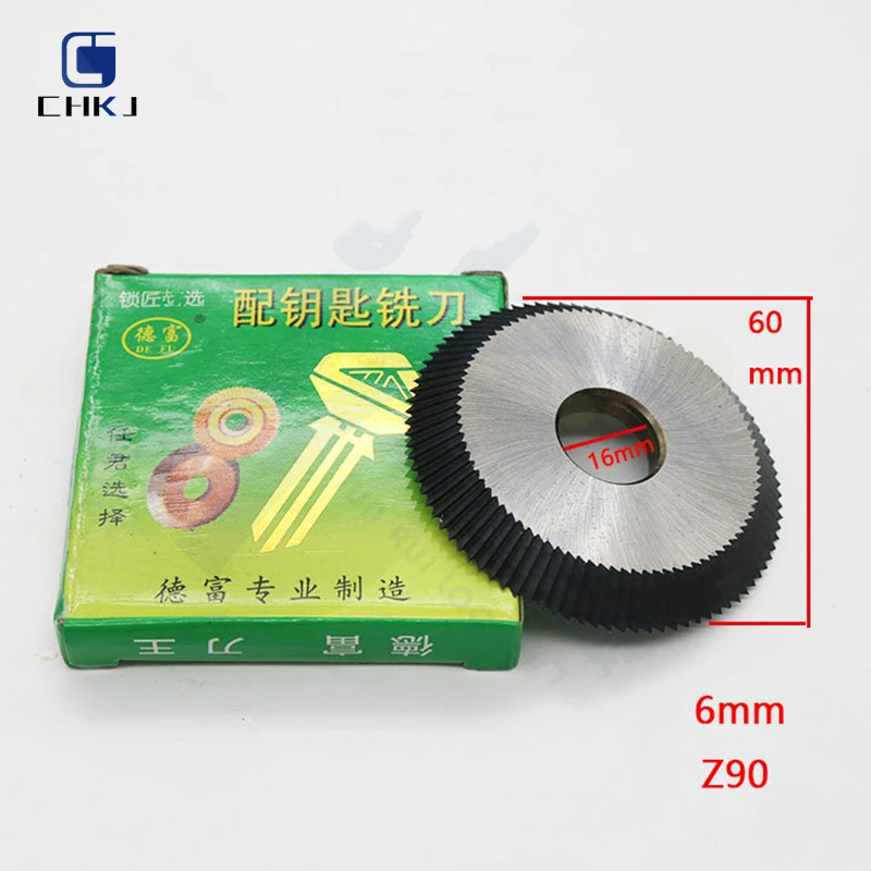 CHKJ For Defu Horizontal Key Machine Common Knife 90 teeth 60*16*6mm Specification Commonly Used Milling Cutter Free shipping