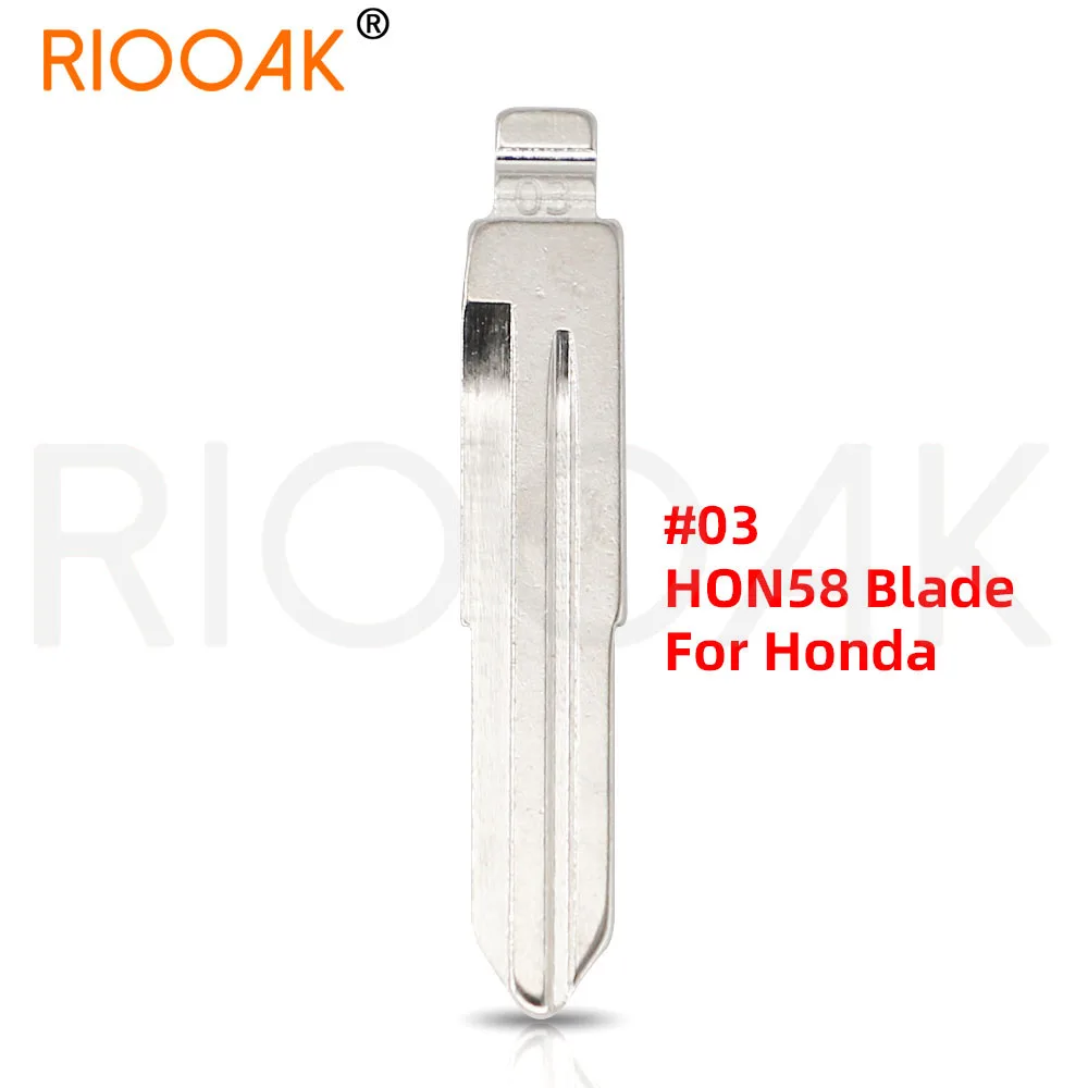 10pcs Metal Uncut Car Key Blade 03# KD Remote Blank HON58 Key Head for Honda Odyssey Accord for Xhorse KEYDIY Locksmith Tool