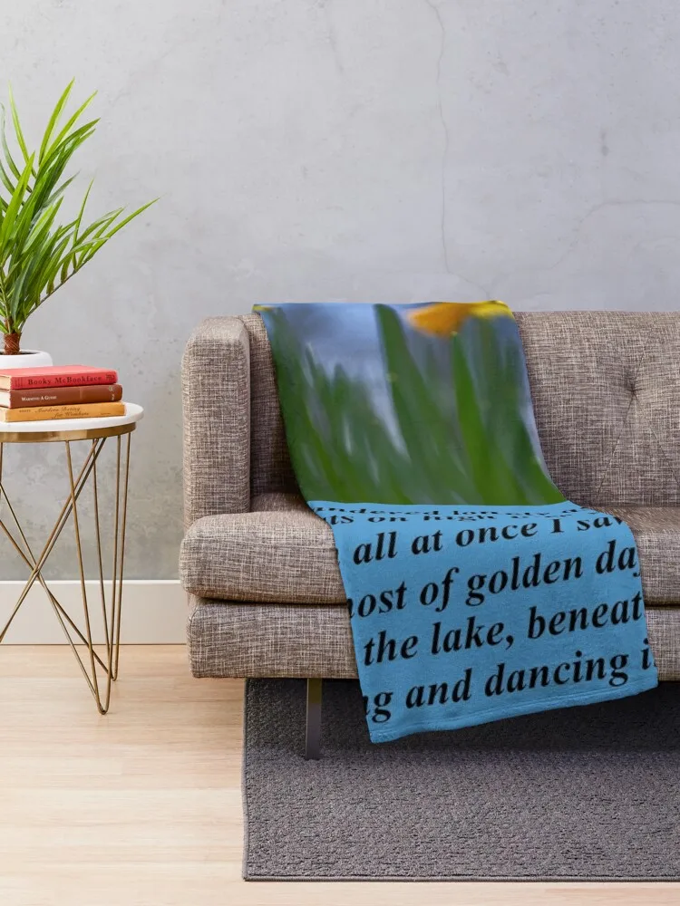 William Wordsworth Daffodils Throw Blanket Beach Decoratives manga Stuffeds Blankets