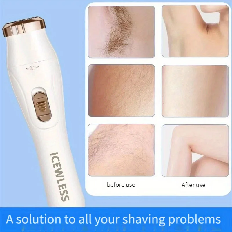 Electric Hair Trimmers for Women Waterproof Razor Painless Private Body Hair Removal Device shaver Bikini Arm Leg Face Shaving image 6