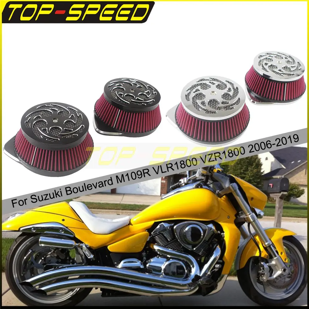 Dual Intake Filter Big Sucker Plus Air Cleaner Kit Intake Filter For Suzuki Boulevard M109R VZR1800 VLR1800 BOSS 1783 2006-2019