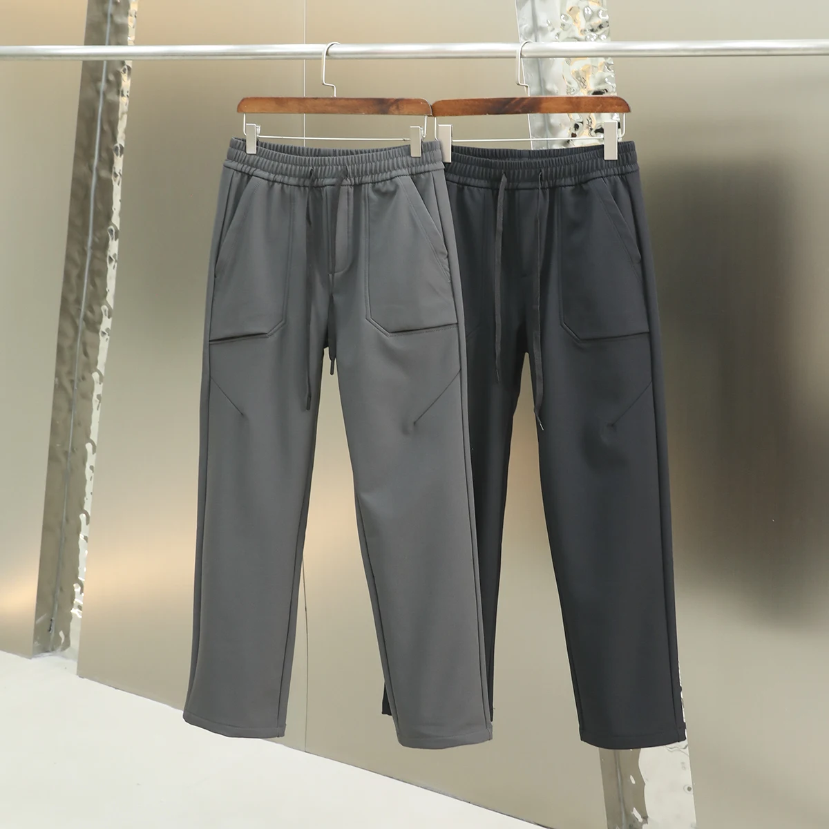 

Мужские функциональные брюки Softshell для активного отдыха, с эластичным поясом, водонепроницаемые, осенние, модные, городские, с 3D-кроем, повседневные