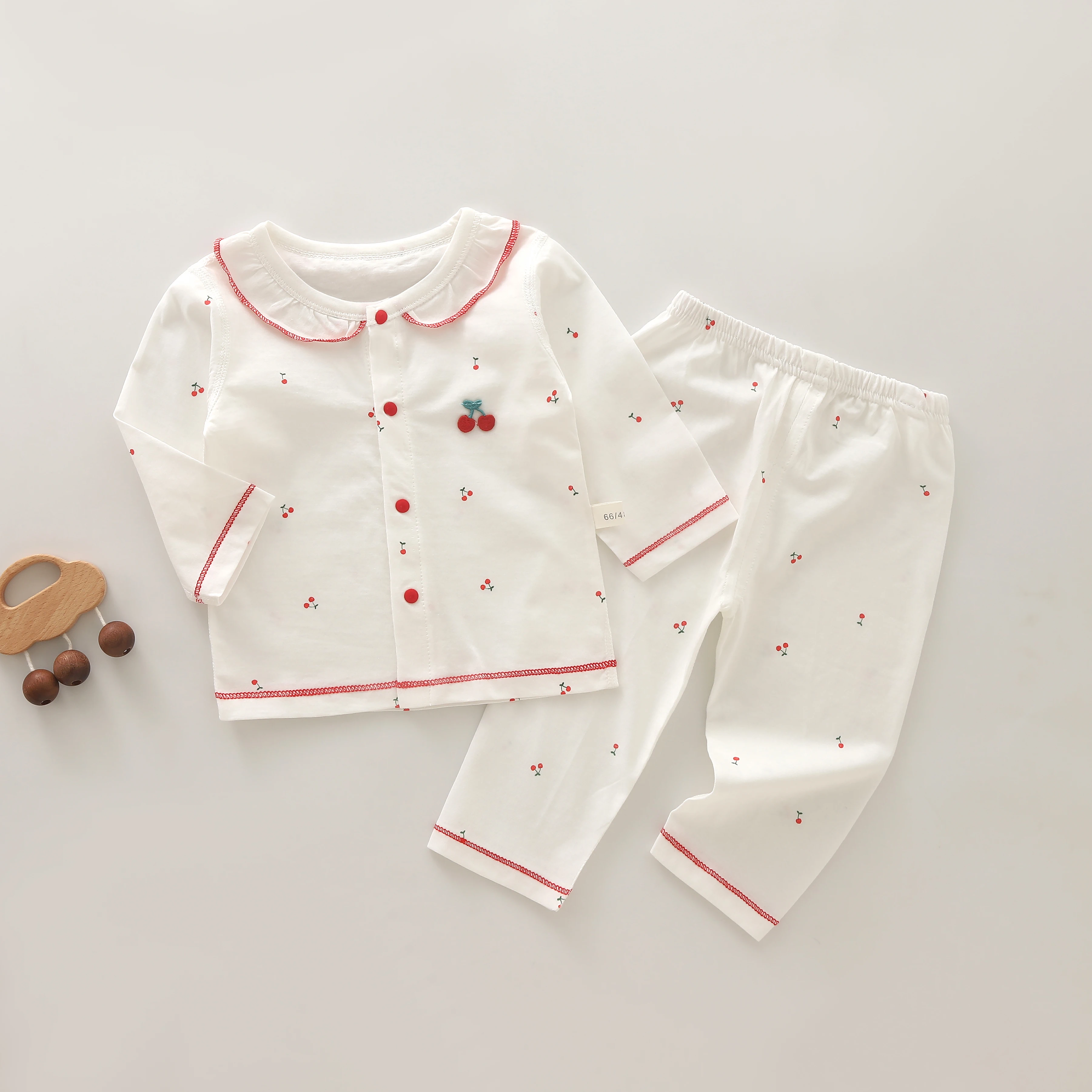 Baby Summer Clothes, Two-Piece Set for Girls, Air-Conditioned Clothing, Class a Pure Cotton Pajamas, Newborn Underwear Set, Thin Style
