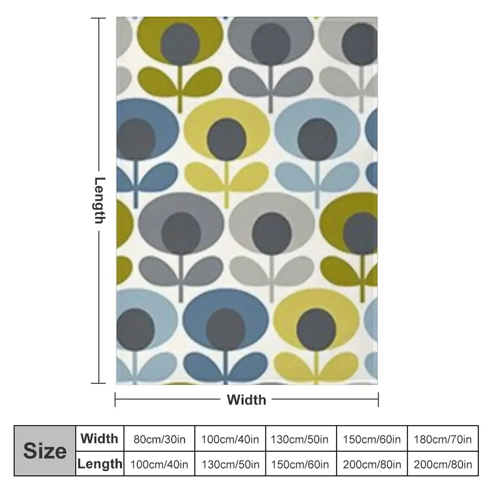 Orla Kiely Floral Throw Blanket Summer Beddings Blankets For Sofas Soft Plush Plaid Furry Hairys cosplay anime Blankets
