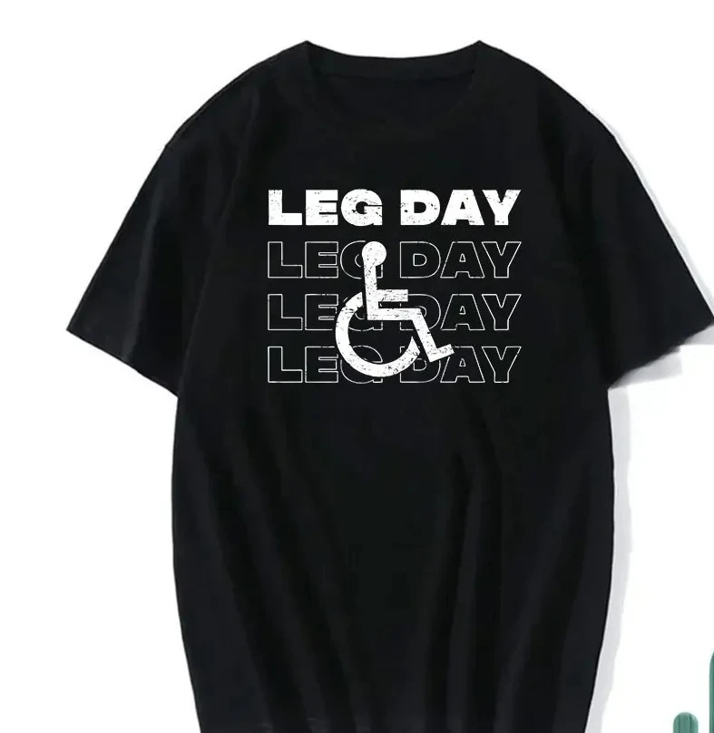 Novedad día de entrenamiento de piernas hombres y mujeres patrón estampado culturismo T sarcasmo diversión Fitness gimnasio Casual suelta moda camisetas Tops