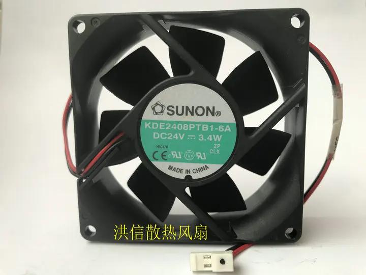 Freight free original SUNON 8025 KDE2408PTB1-6A DC24V 3.4W 8CM frequency converter fan