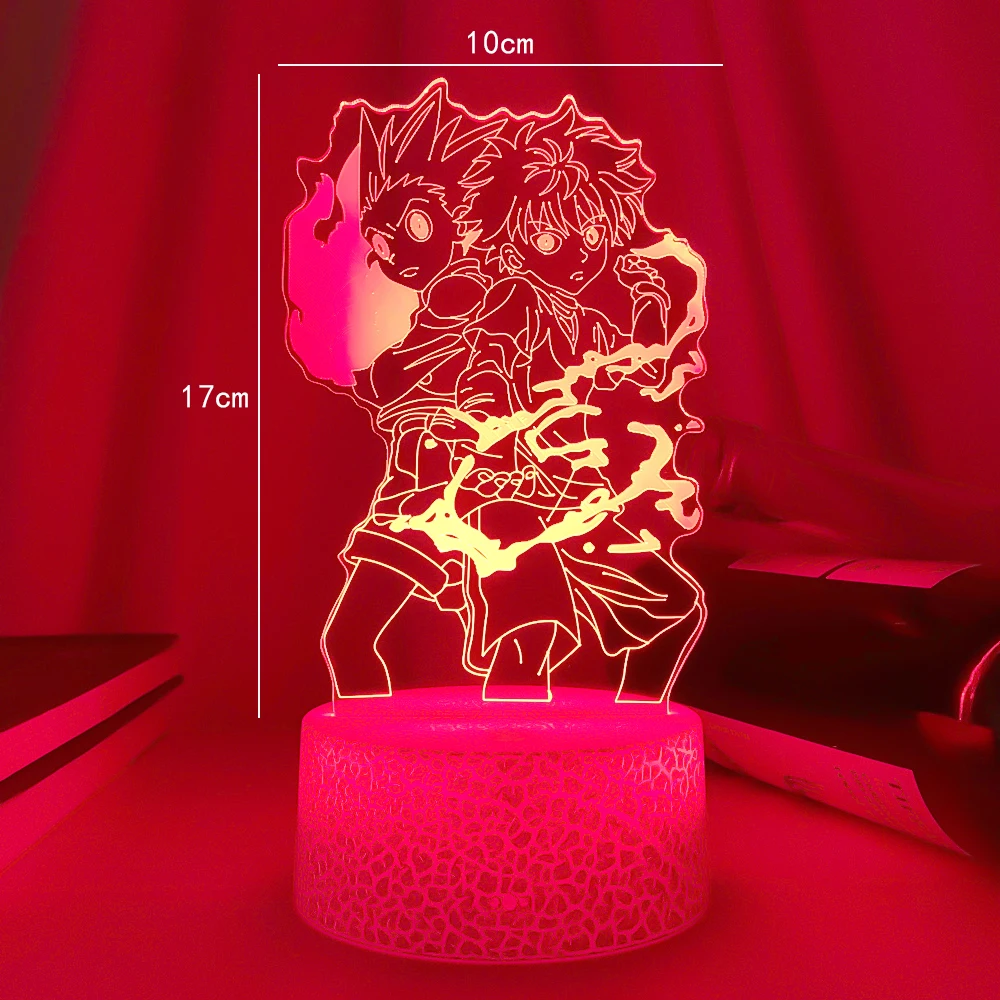 Gon and Killua Figure 3d Night Light Anime Hunter X Hunter Nightlight for Kid Bedroom Decor Lighting Child Gift HxH Lamp Bedside