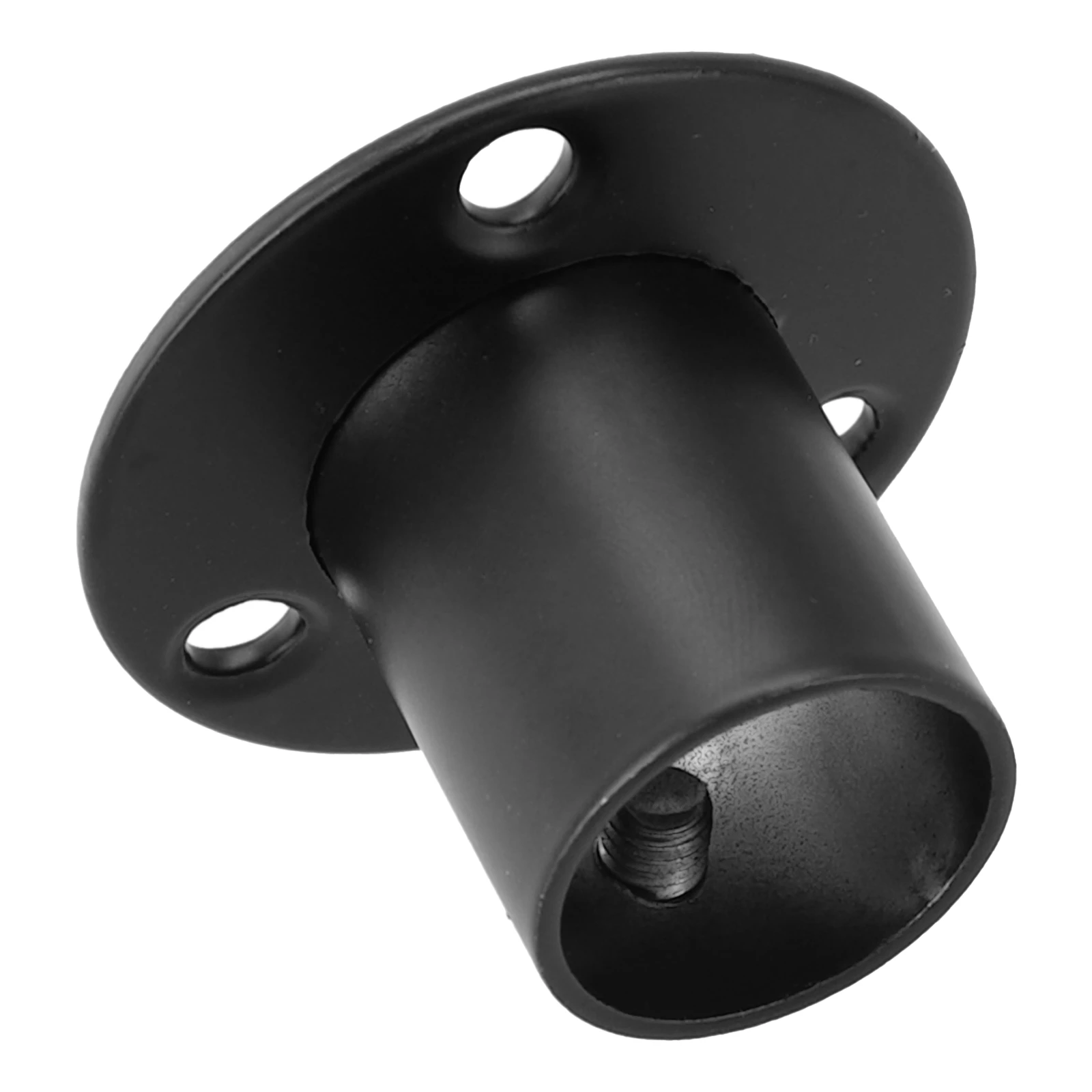 2Pcs/set Stainless Steel Pipe Bracket Tube Support Flange Seat For Wardrobe Hanging Rail Rod Pole Socket End Holders 19mm-32mm
