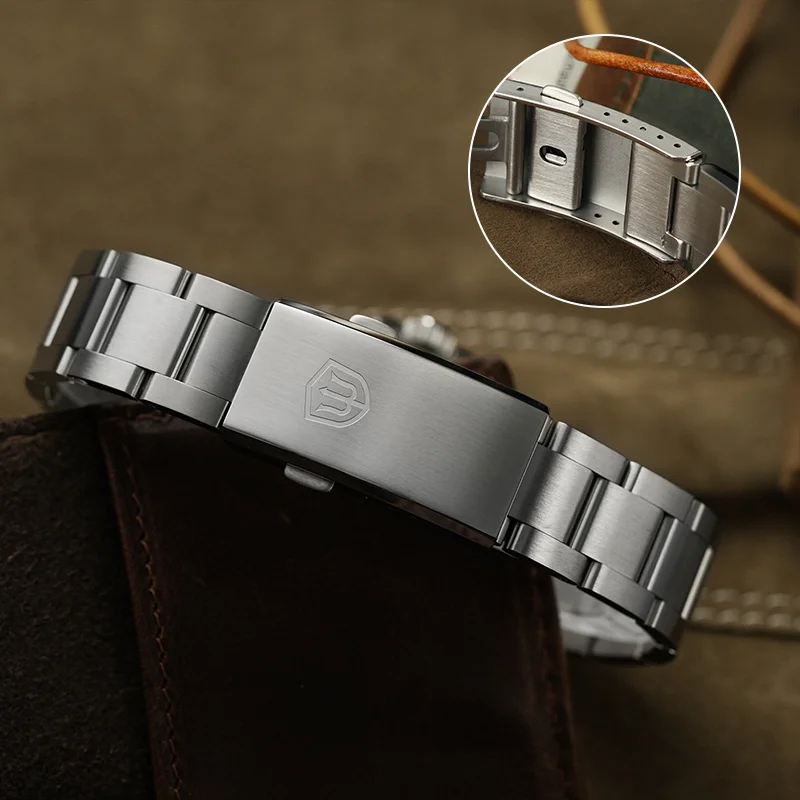 Watchdives WD1993 Vintage Field Watch 40.5Mm GMT Automatic Watch AR Sapphire Waterproof Business Travel Mechanical Wristwatch