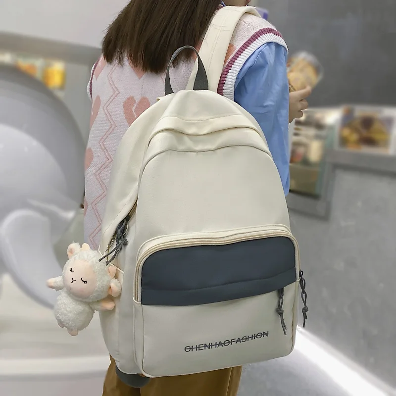 

Lady Kawaii Waterproof Student Nylon Backpack Trendy Cute Girl Travel Bag College Cool Female Fashion Backpacks Women Laptop Bag