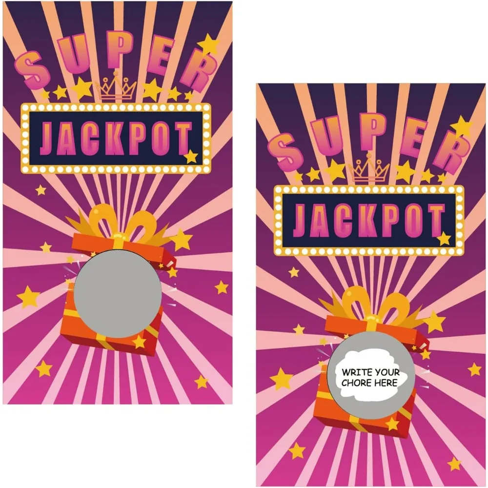 بطاقات خدش الجائزة الكبرى 120 قطعة بطاقات خدش شهادة هدية فارغة مع ملصقات يمكنك صنعها بنفسك مكافأة تذاكر السحب للقسيمة