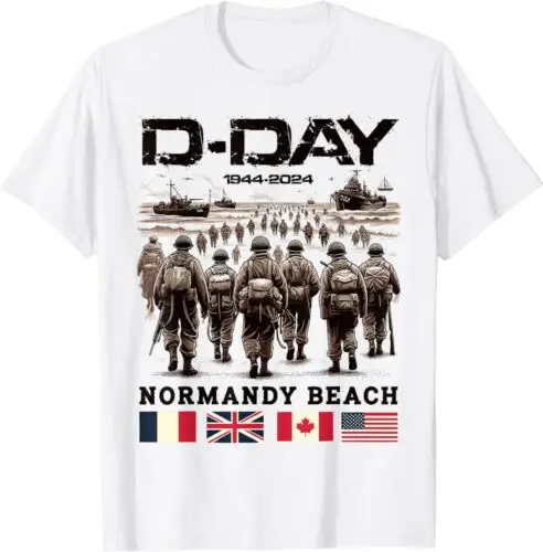 D-Day 80th Anniversary Normandy Beach Landing History 1944Unisex T-Shirt