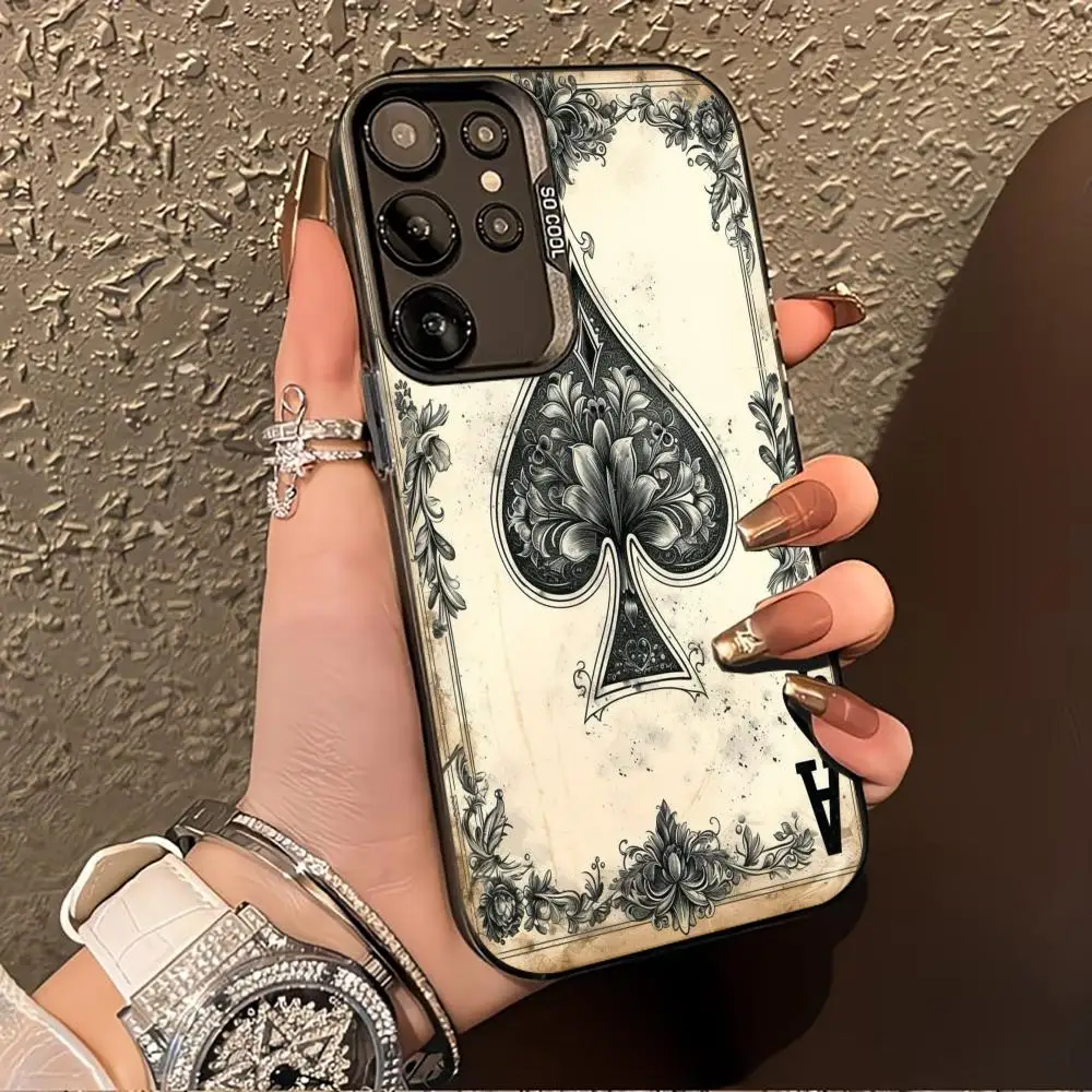 Playing cards High-end Exquisite Light Luxury Phone Case PhoneCase for Samsung Galaxy S26 S25 S24 S23 S22 S21 FE,Ultra,Plus