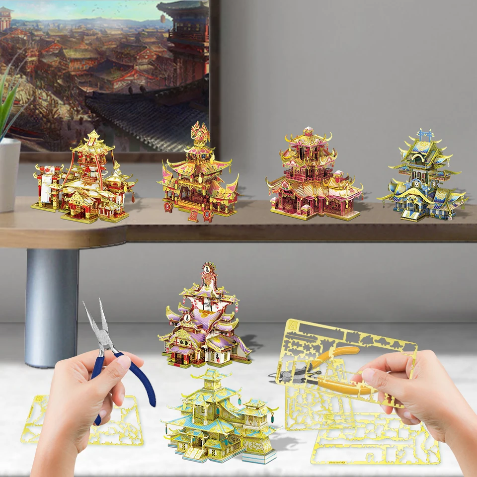 3Dメタルパズル 中国古代建物 ジグソーパズル