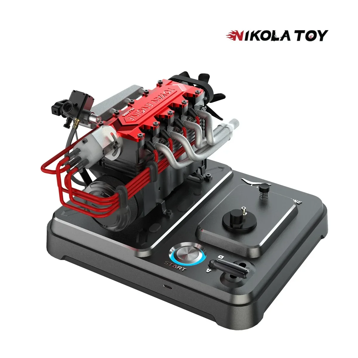 Miniature L400 inline four-cylinder internal combustion engine model movable fuel gift box version