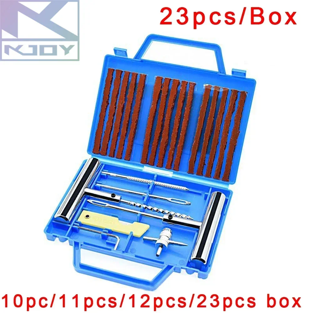 Auto Tire Puncture Repair Tool Set, carro, van, motocicleta, bicicleta, serviço de emergência, tubeless pneu Kit, Rebite Tools, 11 pcs por caixa