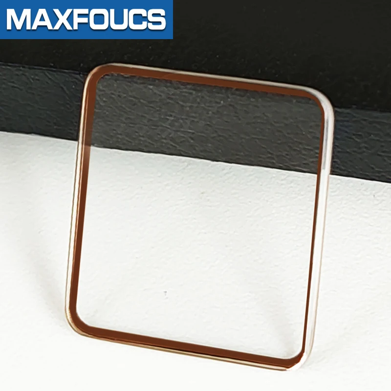 Quadratisches Mineral-Uhrenglas für LOLA 24x17,5/17x16mm, transparent mit roségoldenem Rand, Ersatzteile für die Uhrenoberfläche – Detail 10