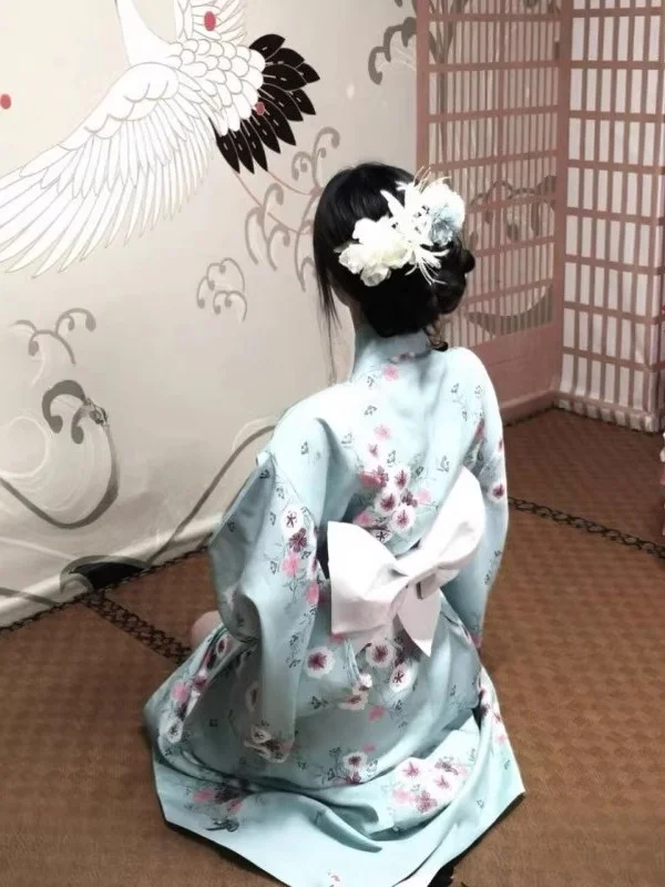 

Adorable Japanese Style Bathrobe Traditional Costume Photography Clothing Set for Girls Cute Retro New Arrival Polyester