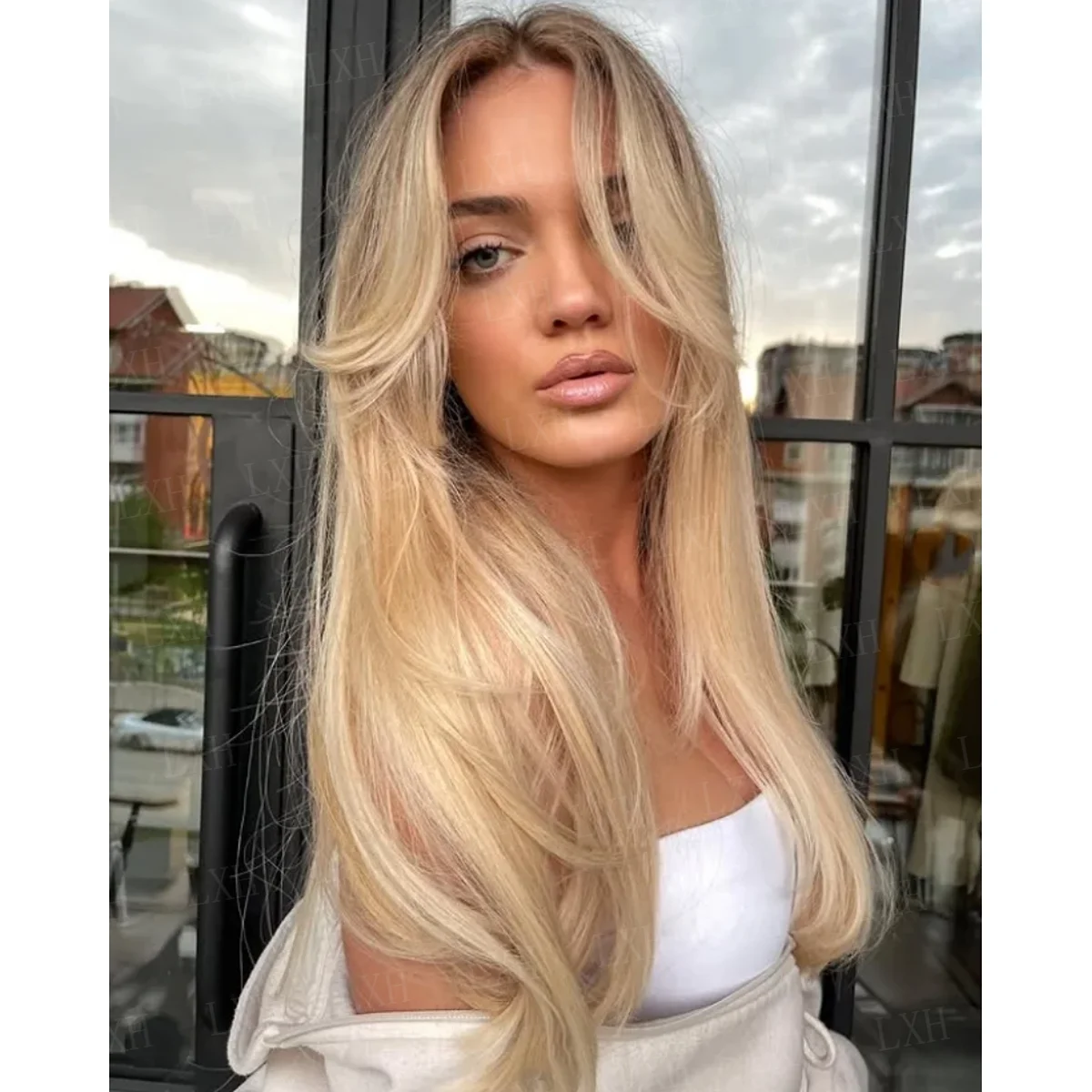 New Soft Long 24inch Body Wave Highlight Blond HD lace front wig, suitable for women's wig With Baby Hair Heat Resistant wig