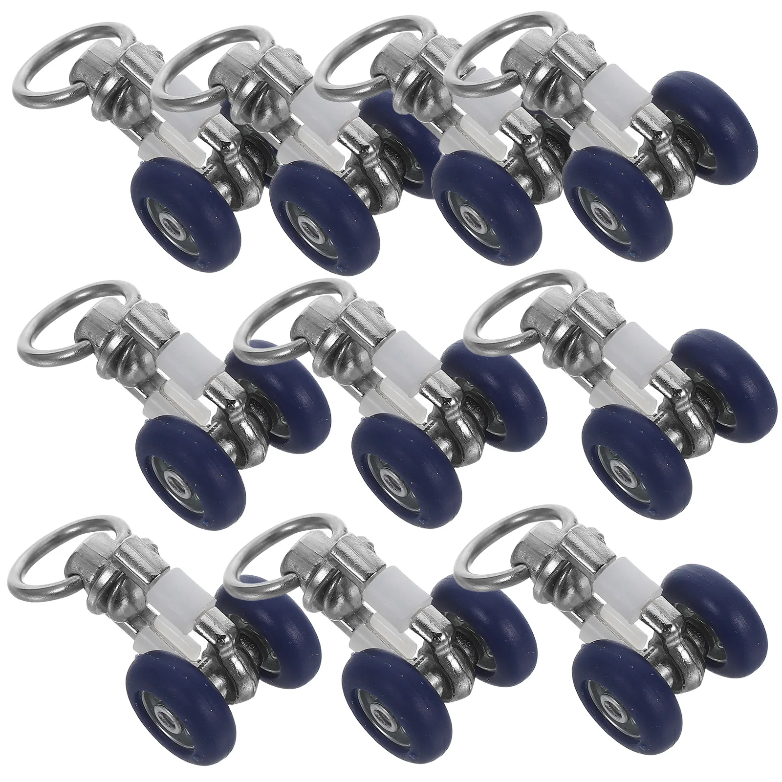 

10Pcs Curtain Pulley System Ceiling Mounted Smooth Silent Sliding Rail Track for Curtains Rooms Rv Living Areas
