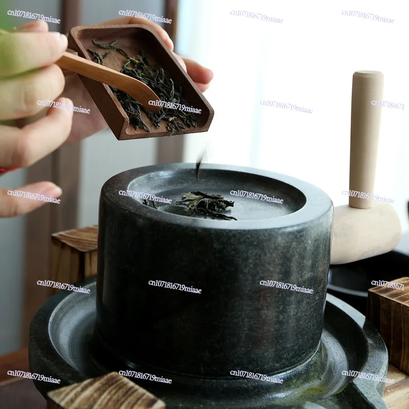 

Камень для измельчения чая в стиле ретро династии Сун для соевого молока и тофу, бытовой кухонный инструмент, графитовый синий камень, мельница для чайного порошка