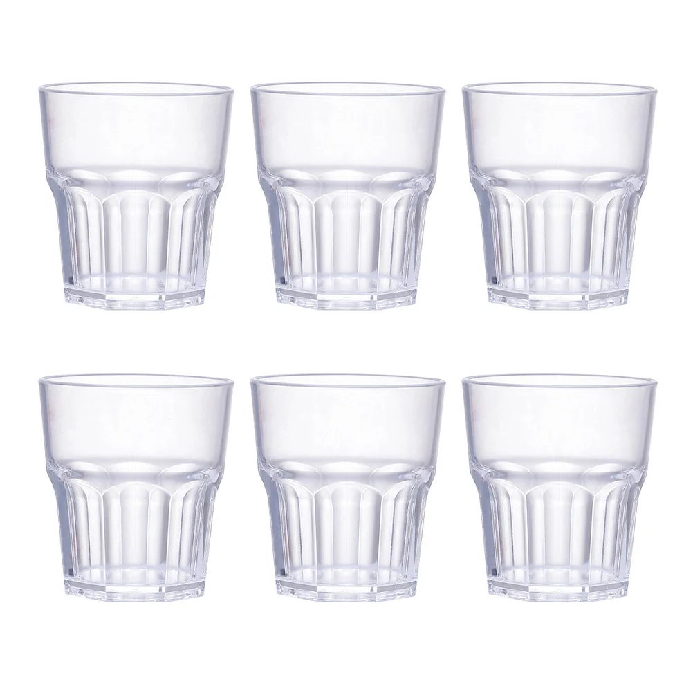 

6pcs Acrylic Spirits Cups 35ML Unbreakable Drinking Tumblers Crystal Glasses Whiskey Beer Water Juice Soda Mixed