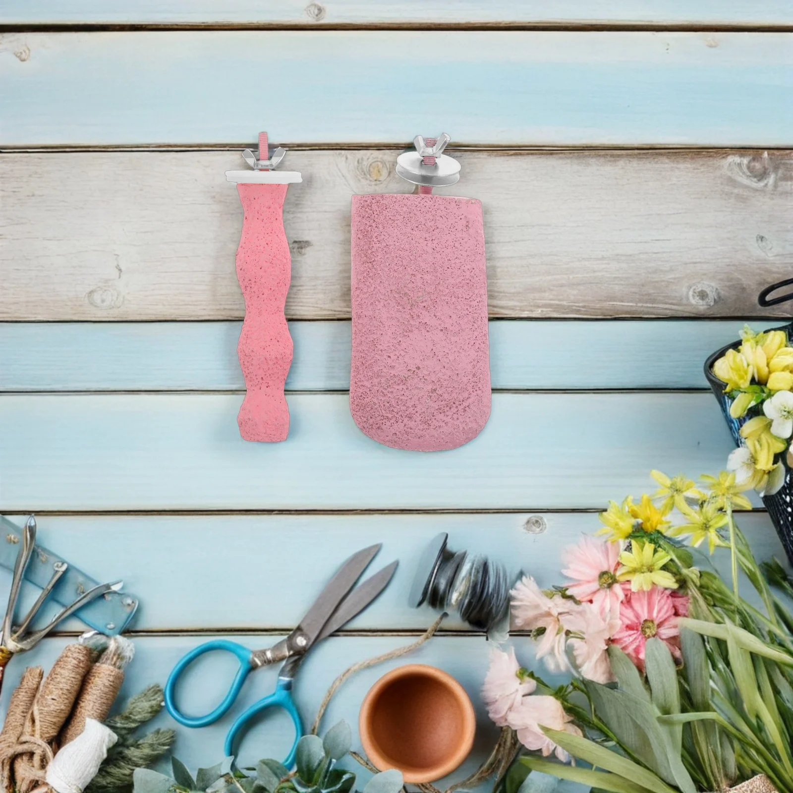 

Sturdy Resin Parrot Stand Perch Sanded Surface Claw Grinding Bird Cage Accessories Cockatiel Budgie Lovebird Perch Stand