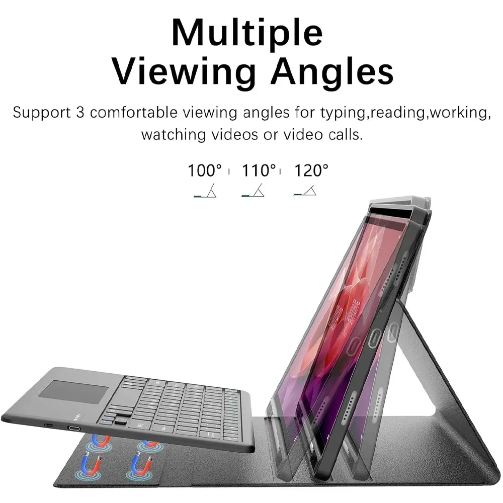 حافظة لجهاز Lenovo Xiaoxin Pad 2024 11 بوصة TB331FC، غطاء لوحة مفاتيح بلوتوث لجهاز Lenovo Tab M11 11 بوصة TB330FU TB330XU