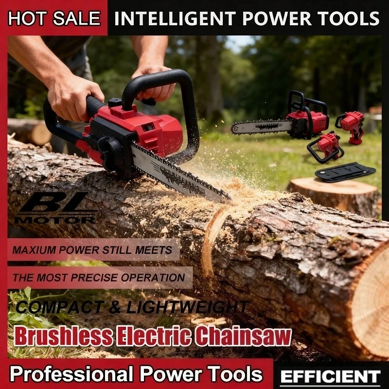 منشار كهربائي من Fit Milwaukee بدون فرش مقاس 12 بوصة مع منشار كهربائي لاسلكي لقطع الأشجار وتسجيل قطع الخشب #1