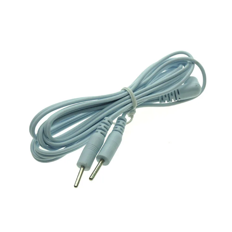 Cable de estimulación eléctrica para adultos, anillo de pene, tapón Anal, accesorio de juguetes sexuales, Electro Shock, 2 pines