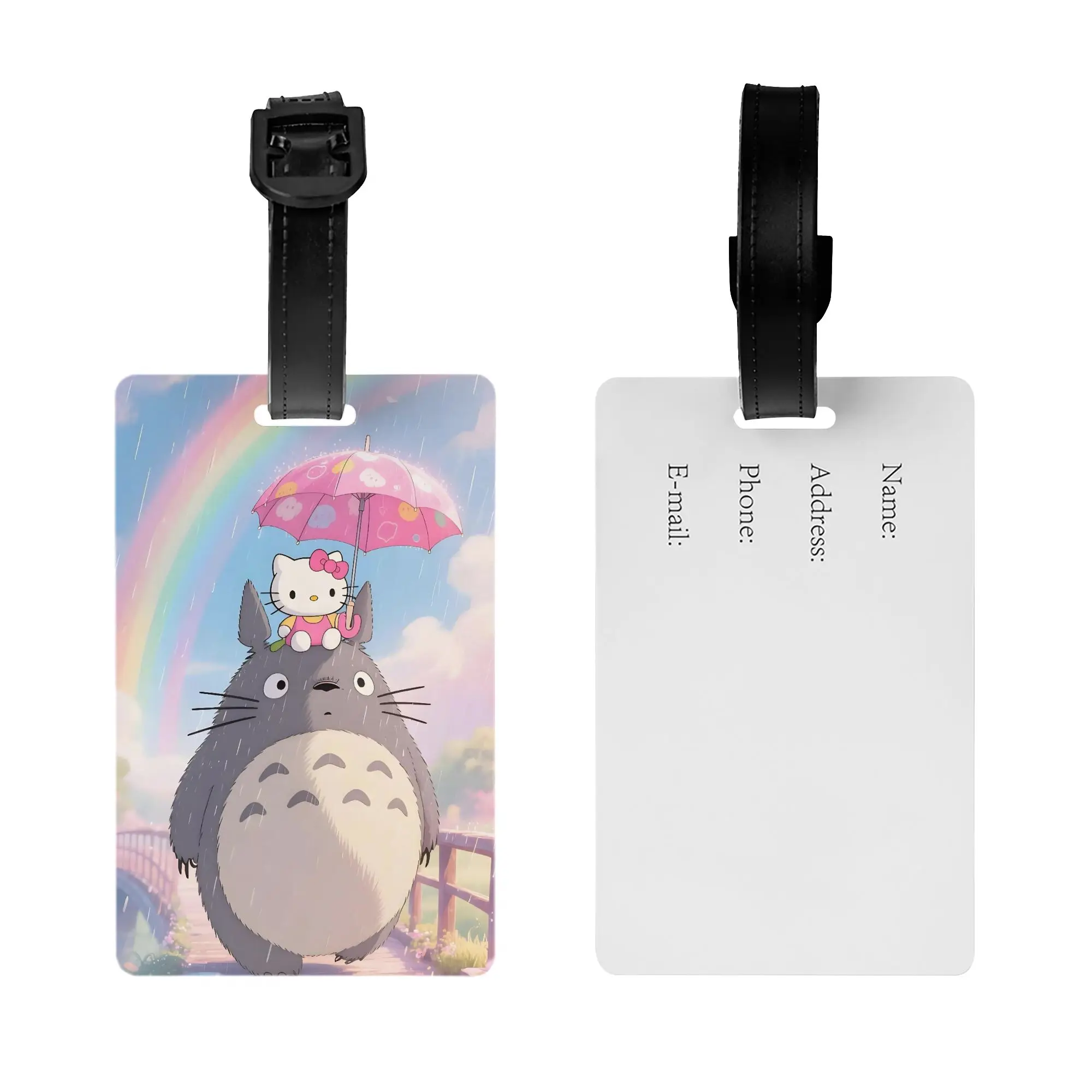 علامة الأمتعة الكرتون مرحبا كيتي حامل الأمتعة الصعود العلامات اسم معرف عنوان الأمتعة حقيبة العلامات للنساء علامات الأمتعة هدية