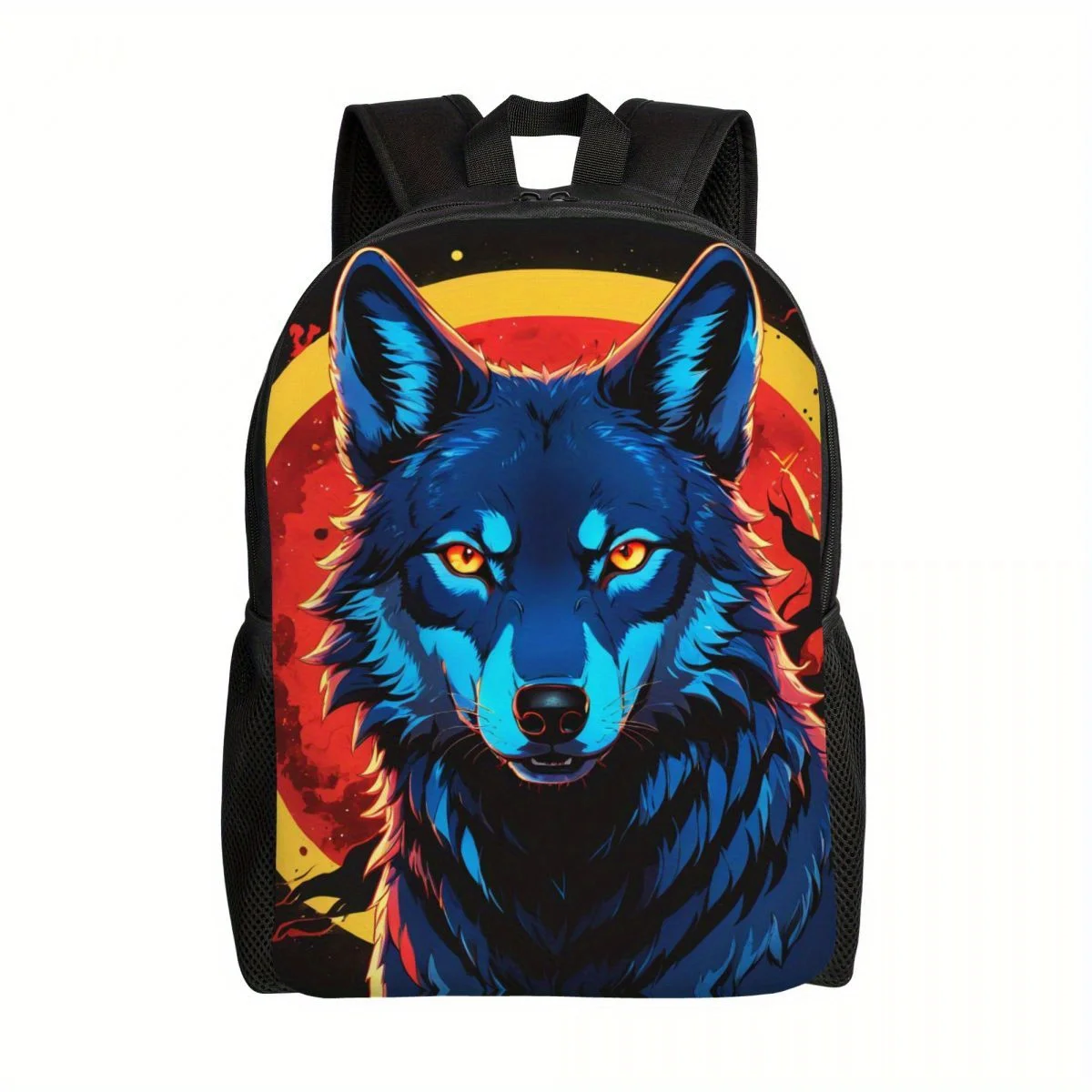 Cool Wolf-mochila informal para hombre y mujer, bolso de hombro ligero para libros, ordenador portátil, trabajo, viaje, oficina, Universidad