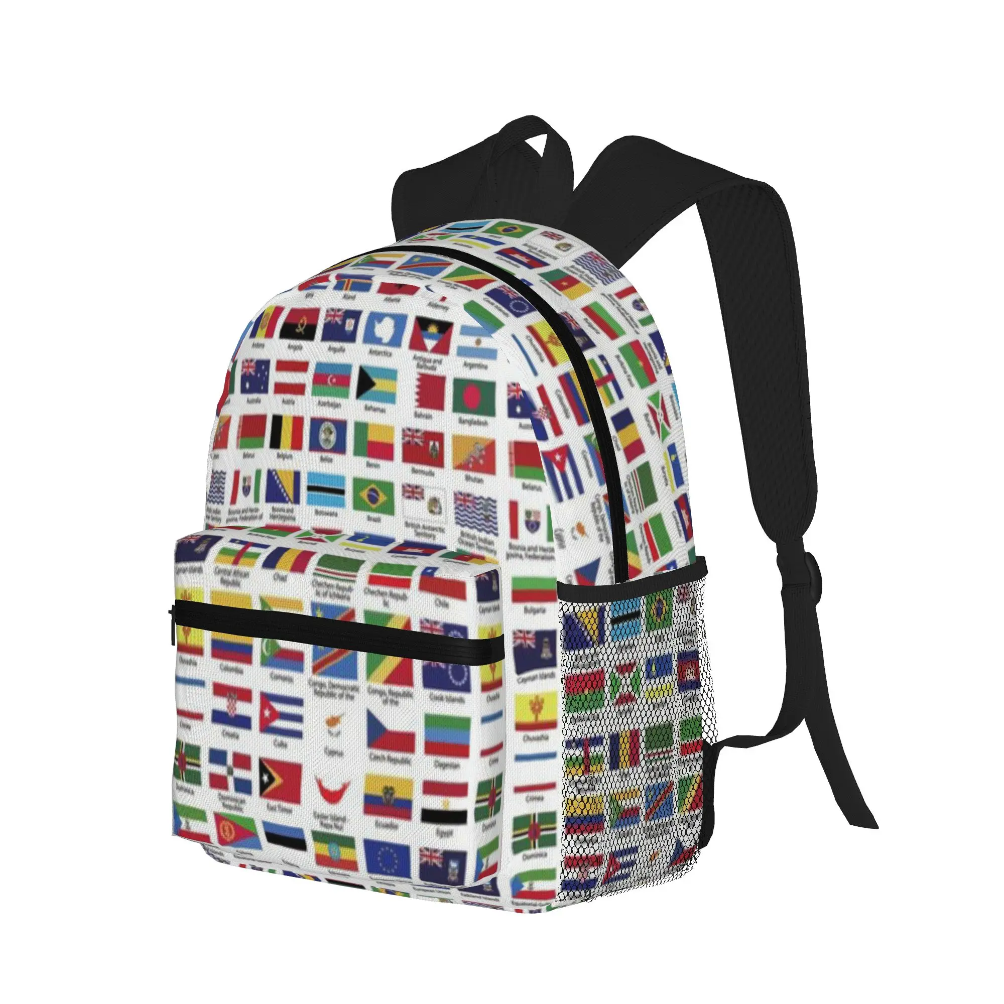 World Flags with Country Names  Casual Backpack for Students and Adults Backpack women