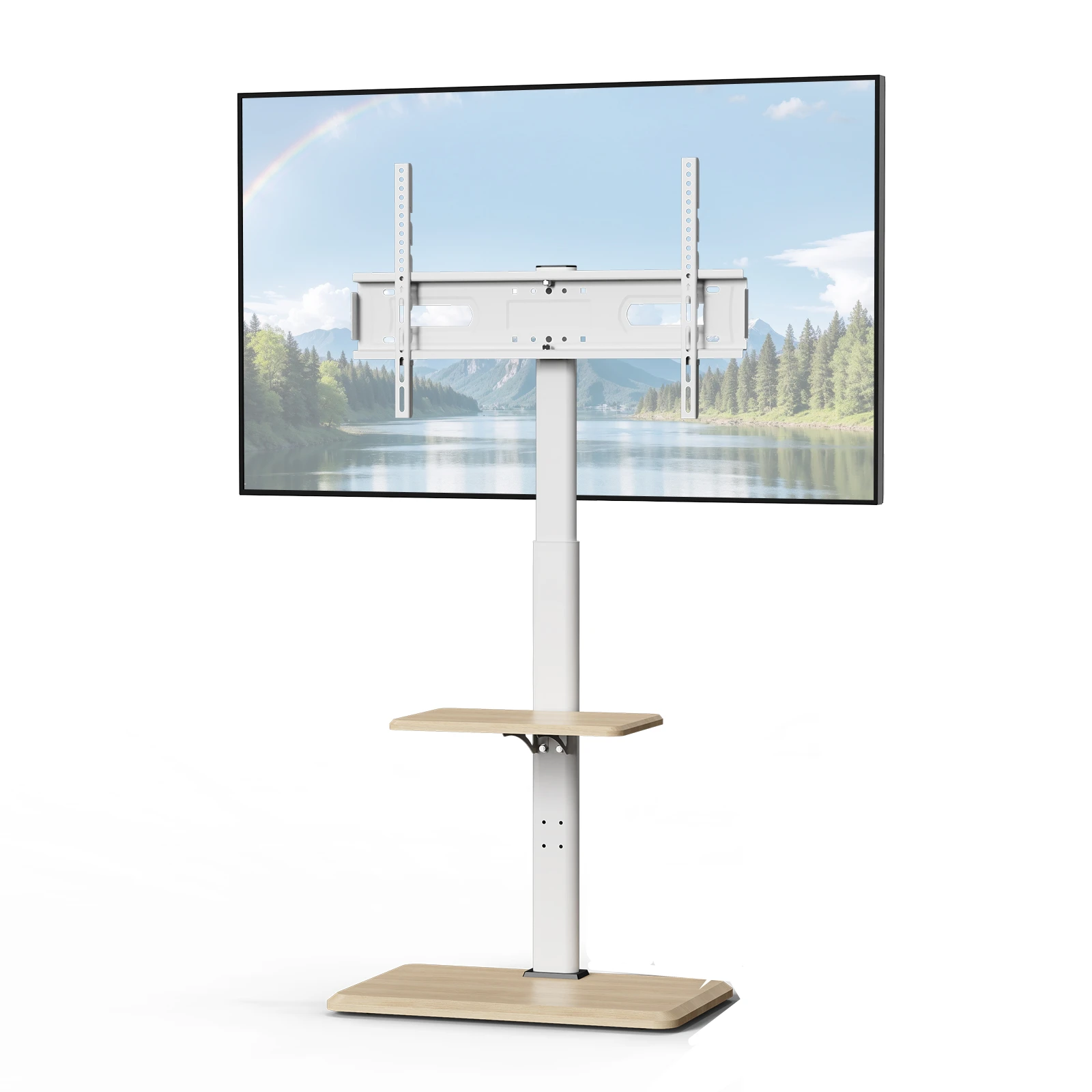 

TV Mobile Stand Vertical TV Floor Brackets Trolley Stand Mobile TV Cart Floor Trolley For 26"-75" Television up to 99 lbs