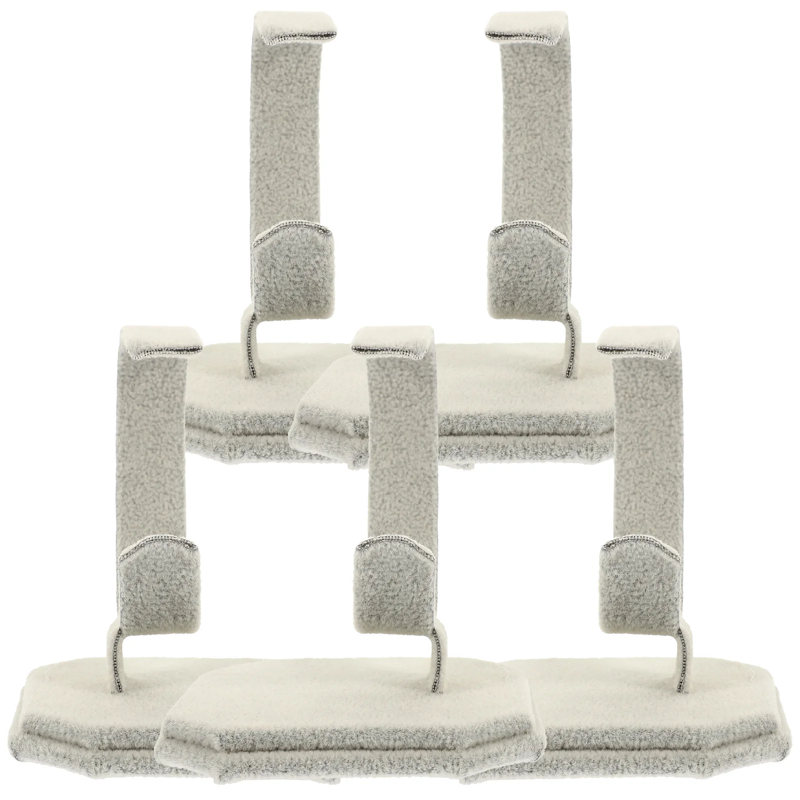 

5 Pcs Necklace Holder Suede Watch Stand Watches Jewelry Display for Selling Flannel Rack