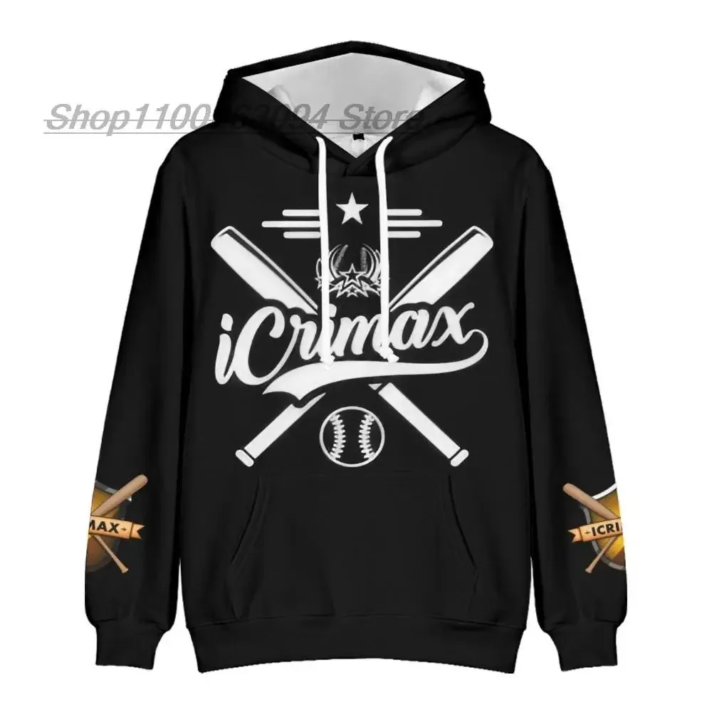 Large hooded sweaters for men and women, Icrimax Merch Tops, hip-hop clothing, Y2K streetwear, boys and girls, kids