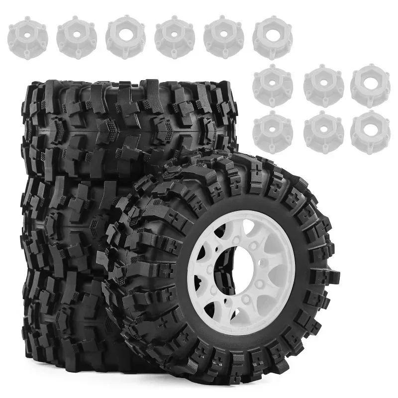 

4Pcs 118mm 1/10 Short Course Truck Tire Tyre with 12mm 14mm 17mm Wheel Hex for Trxs Slash ARRMA SENTON HSP HPI RC Car