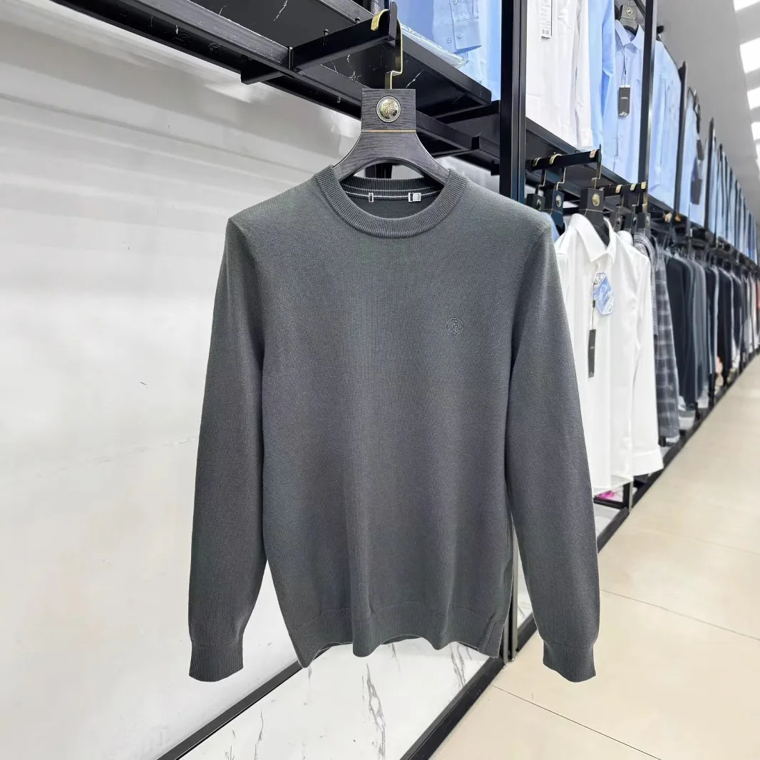 

Comfortable Long Sve Knitted Sweater round Ne Slim Fit Wool Blend Autumn New Sle Men's Faion Urban Wear China Made