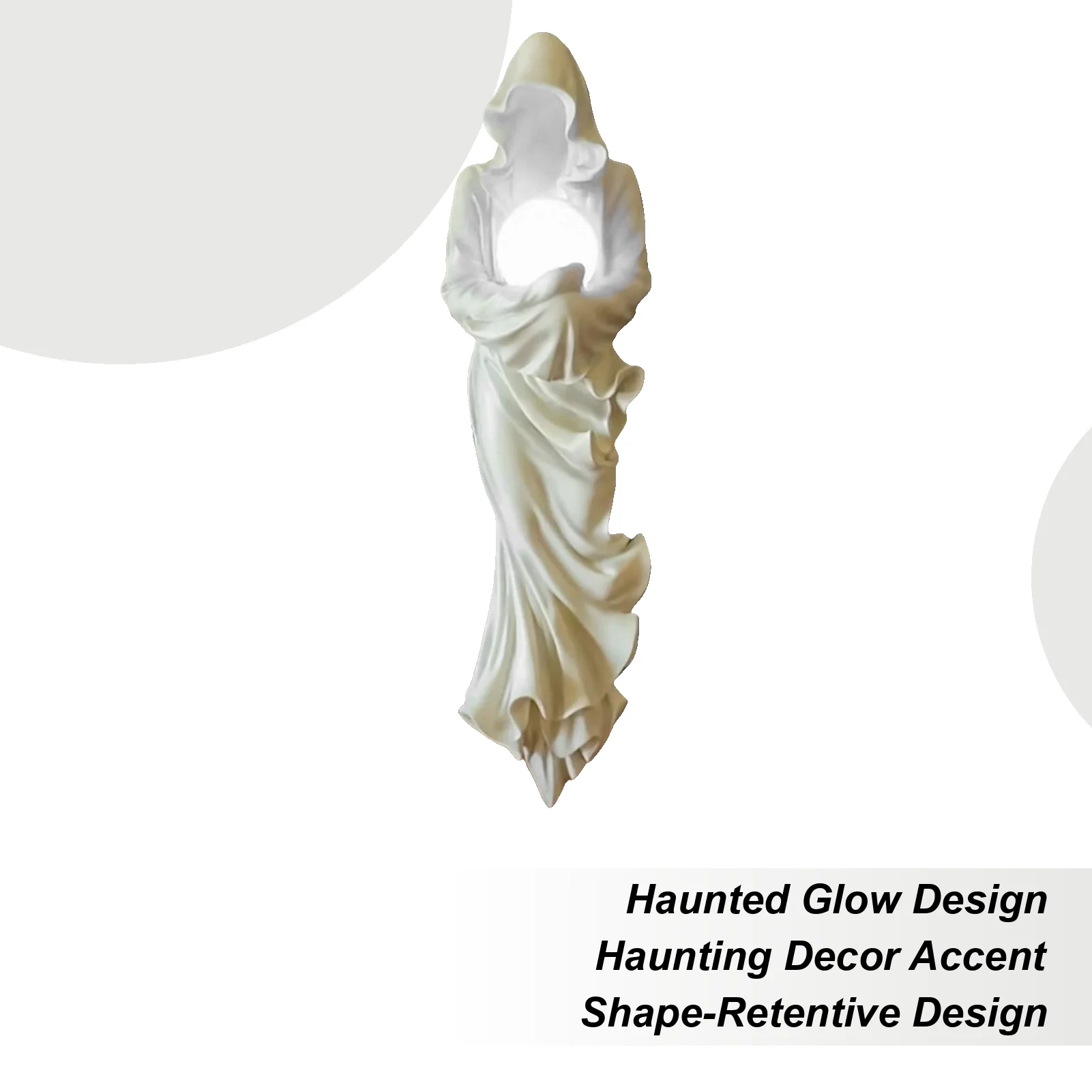 

Фигурка призрака на Хэллоуин, фигурка призрака на Хэллоуин, обнимающая лампа, смола, готические украшения, настольное темное искусство для детей в классе