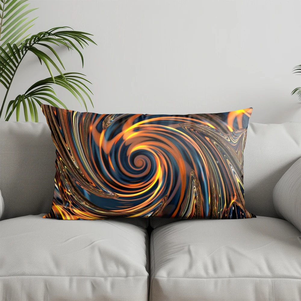 Home Decor Colorful Stained Glass Pattern Pillows Suitable For Sofa Bedroom Car Pillow Cover Cushion Rectangular Back Cushion