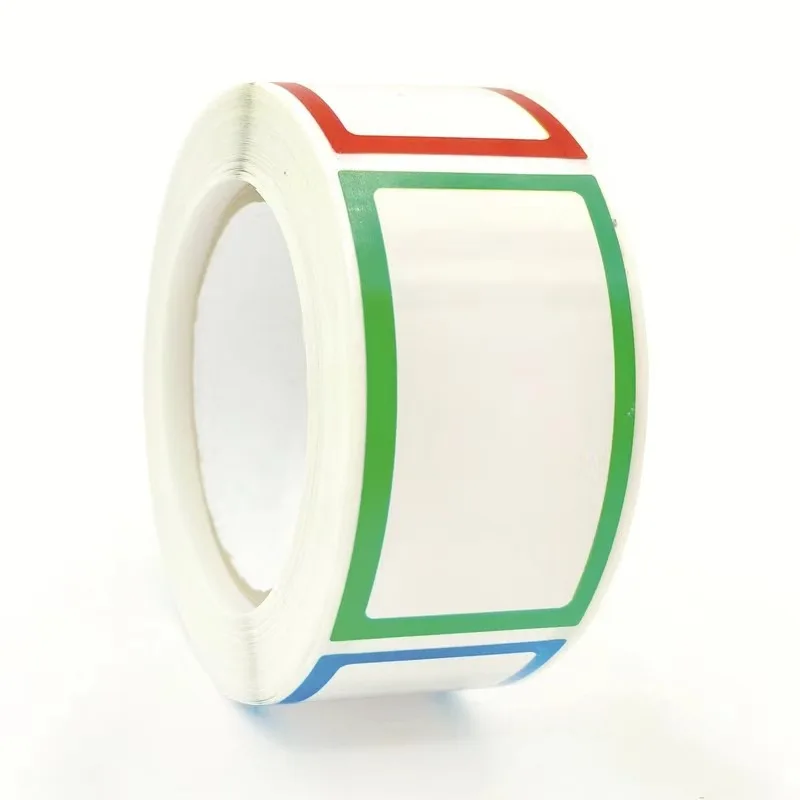 ملصقات فارغة ملونة كبيرة الحجم غير قابلة للتجفيف، ملصقات مكتوبة بخط اليد لورق ملصقات جرة توابل الزجاجة