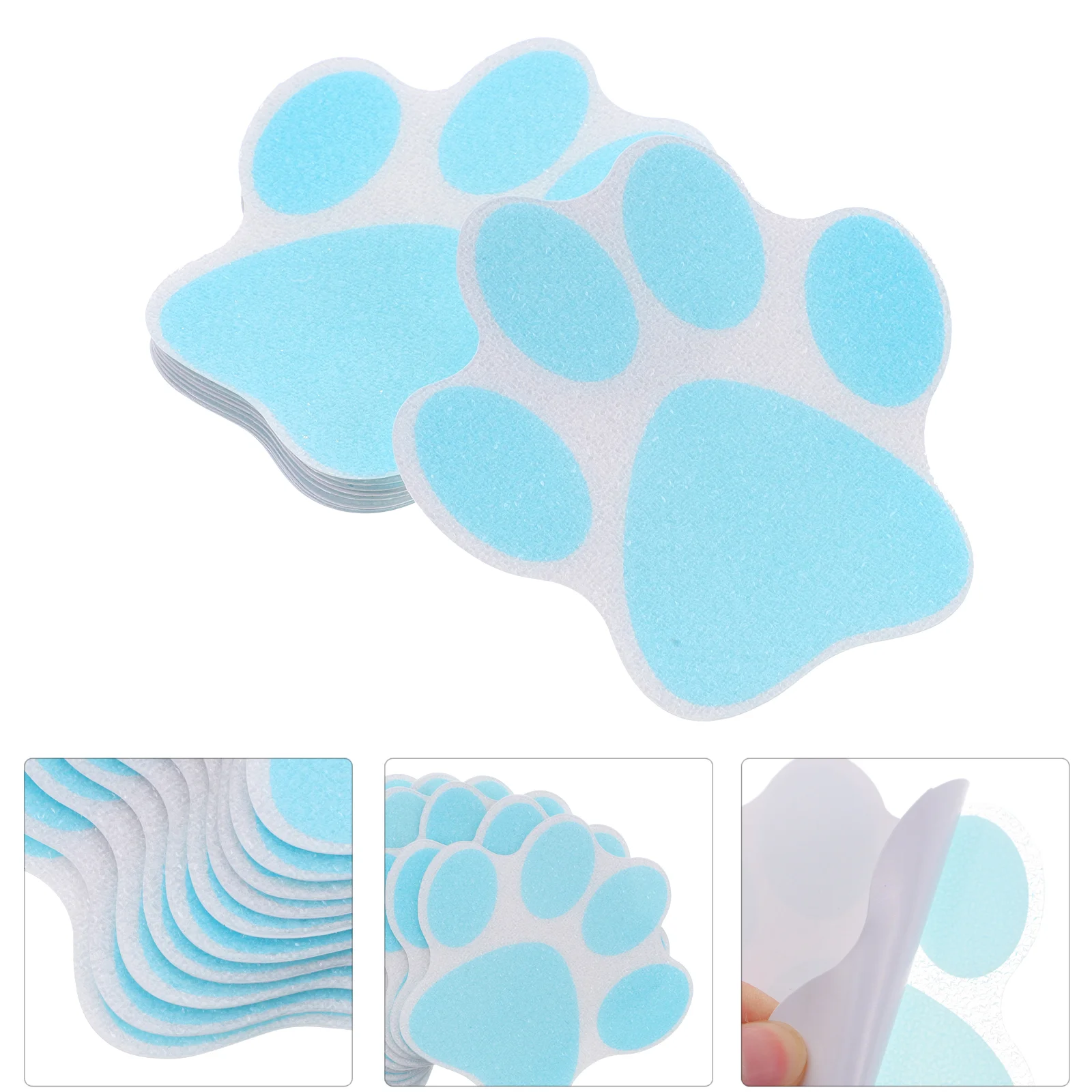 

10 Pcs Bath Mat Footprint Anti-slip Stickers Shower Floor Non Household Paw Grip Tub Grips Bathtub