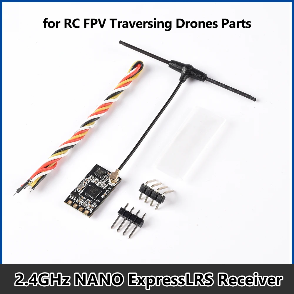 ELRS 915MHz / 2.4GHz NANO ExpressLRS Receiver Micro FPV Traverser high Refresh Rate With T type Antenna for RC FPV Drones Parts