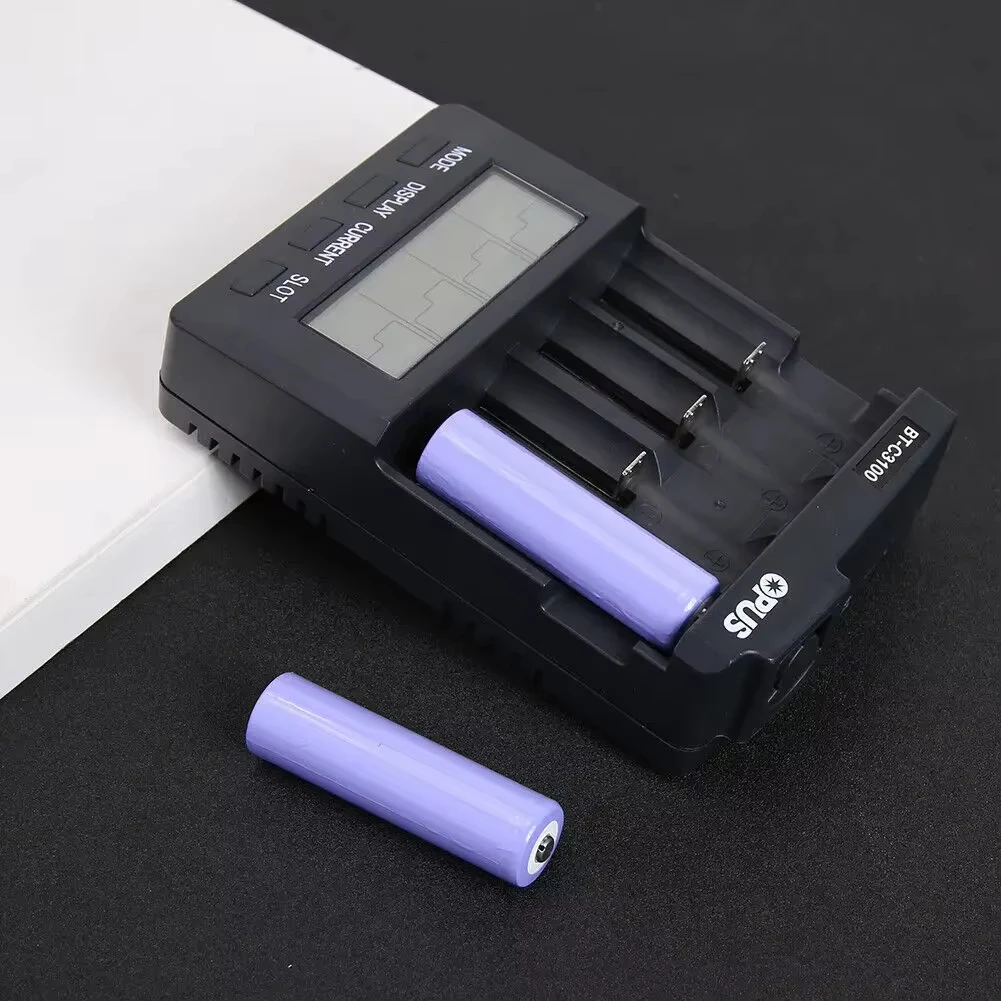 OPUS C3100 LCD شاحن بطارية ذكي لبطاريات ليثيوم أيون NiCd NiMH AA AAA 10440 14500 18650 LiFePO قابلة للشحن 1.2 فولت