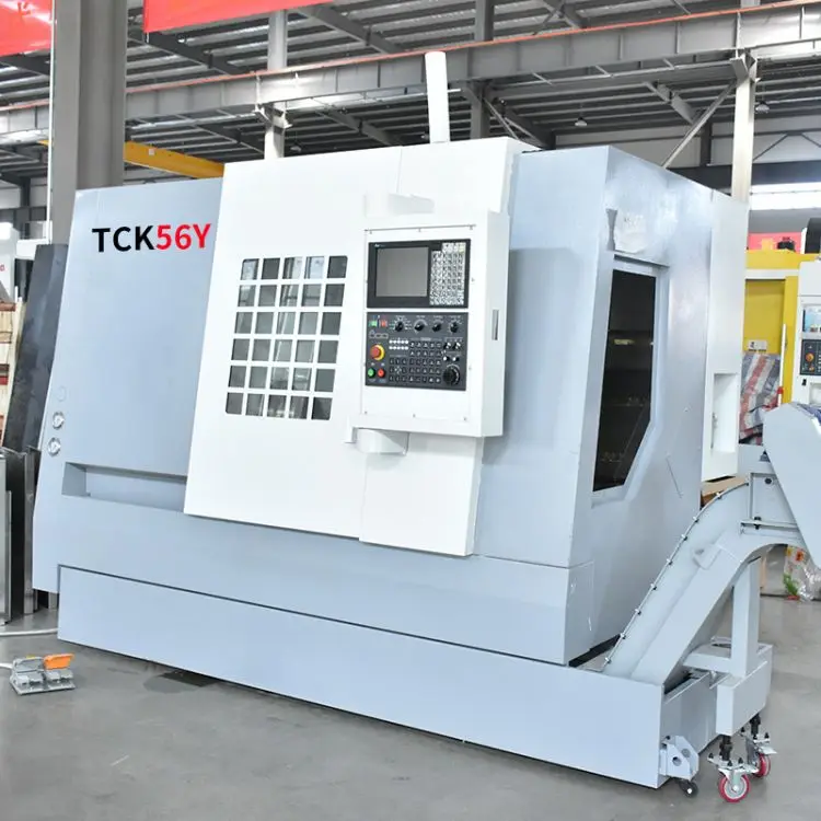 Dalian Swiss Type Fanuc Engine 450มม. มีเส้นผ่าศูนย์กลางในการหมุนหลายแกนหมุน mesin bubut CNC Hine Centre