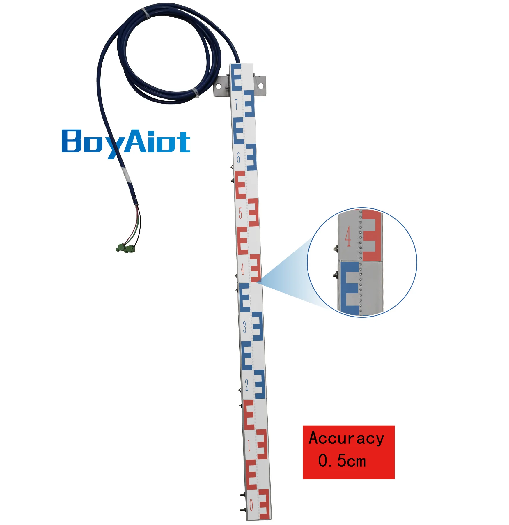

BOY-SW02 OEM ODM Электронный датчик уровня воды Электронный цифровой датчик речного персонала Коррозионностойкий датчик речного персонала