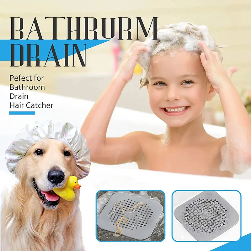 1Pc Hair Filter Sink Drain Strainer Anti-blocking Floor Drain Stopper Silicone Kitchen Bathtub Deodorant Plug Bathroom Products